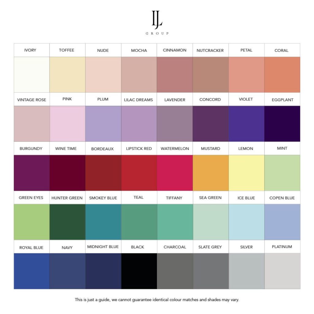 Linzi jay dress colour chart